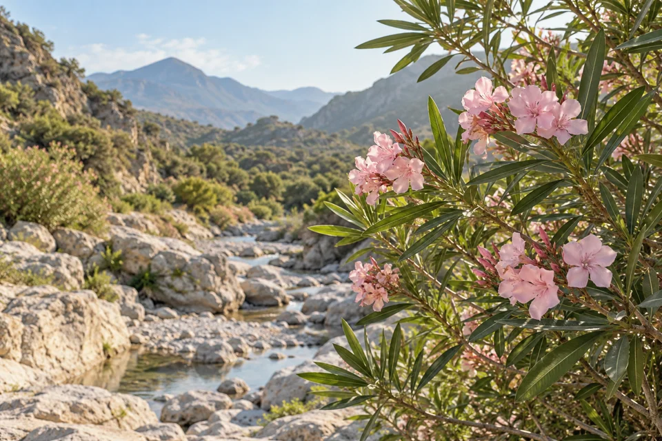 Illustratie bij Oleander